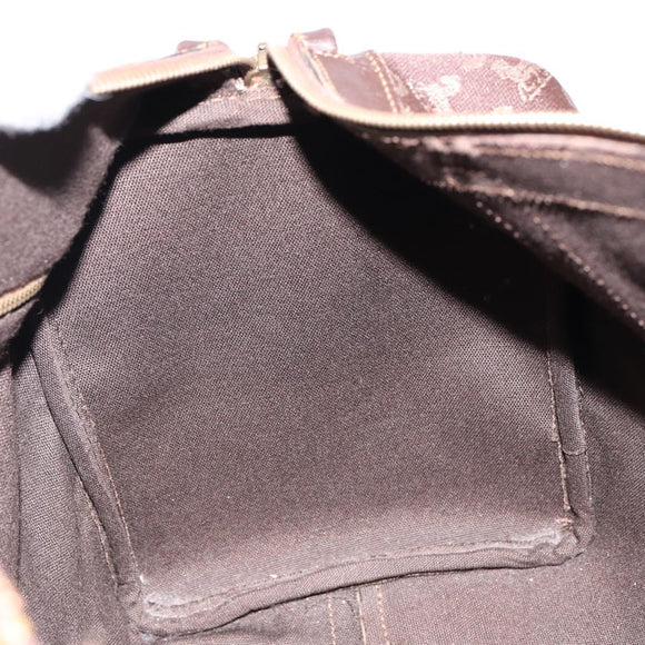 CELINE C Sulky Boston Bag Canvas Brown Auth 152078