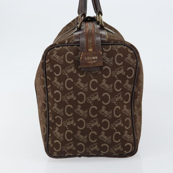 CELINE C Sulky Boston Bag Canvas Brown Auth 152078
