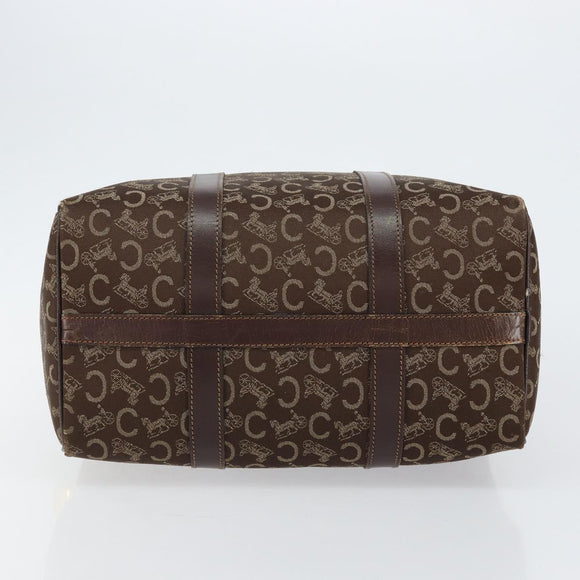 CELINE C Sulky Boston Bag Canvas Brown Auth 152078