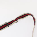 GUCCI GG Canvas Sherry Line Shoulder Bag Navy Red 169937 Auth 152079-14