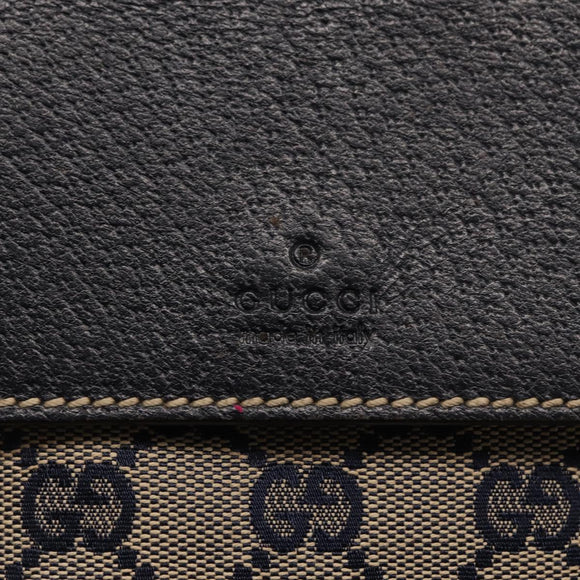 GUCCI GG Canvas Sherry Line Shoulder Bag Navy Red 169937 Auth 152079