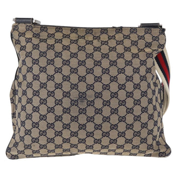 GUCCI GG Canvas Sherry Line Shoulder Bag Navy Red 169937 Auth 152079 - 0