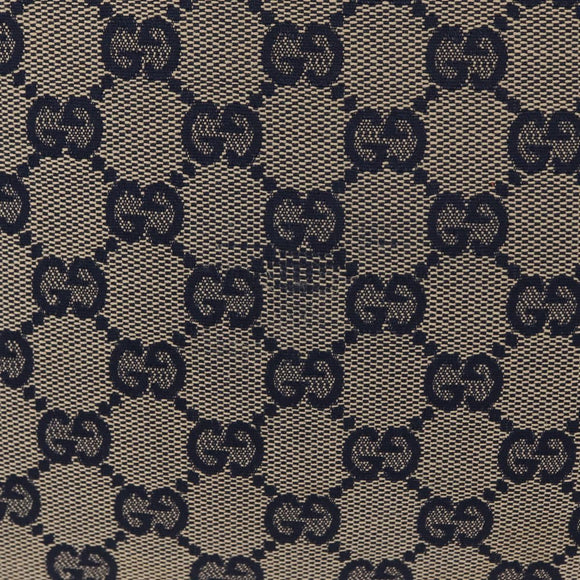 GUCCI GG Canvas Sherry Line Shoulder Bag Navy Red 169937 Auth 152079