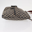 GUCCI GG Canvas Sherry Line Shoulder Bag Navy Red 169937 Auth 152079-4