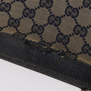 GUCCI GG Canvas Sherry Line Shoulder Bag Navy Red 169937 Auth 152079-8