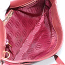 CARTIER Shoulder Bag Leather Red Gold Auth 152080-12