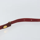 CARTIER Shoulder Bag Leather Red Gold Auth 152080-8