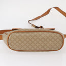 CELINE Macadam Canvas Shoulder Bag PVC Beige Gold Auth 152081-5