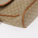 CELINE Macadam Canvas Shoulder Bag PVC Beige Gold Auth 152081-14