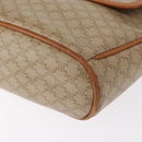 CELINE Macadam Canvas Shoulder Bag PVC Beige Gold Auth 152081-15