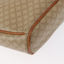CELINE Macadam Canvas Shoulder Bag PVC Beige Gold Auth 152081-16