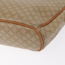 CELINE Macadam Canvas Shoulder Bag PVC Beige Gold Auth 152081-17