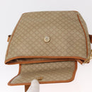 CELINE Macadam Canvas Shoulder Bag PVC Beige Gold Auth 152081-18