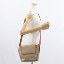 CELINE Macadam Canvas Shoulder Bag PVC Beige Gold Auth 152081-24