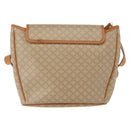 CELINE Macadam Canvas Shoulder Bag PVC Beige Gold Auth 152081-2