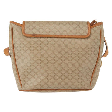 CELINE Macadam Canvas Shoulder Bag PVC Beige Gold Auth 152081 - 0
