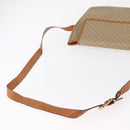 CELINE Macadam Canvas Shoulder Bag PVC Beige Gold Auth 152081-7