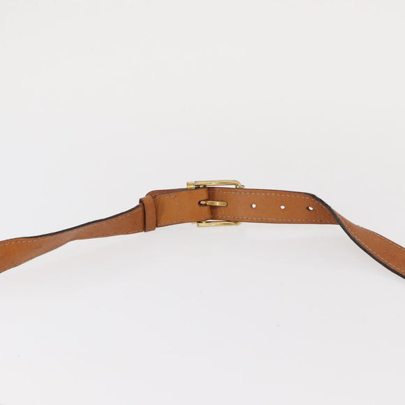 CELINE Macadam Canvas Shoulder Bag PVC Beige Gold Auth 152081