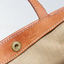 CELINE Macadam Canvas Tote Bag PVC Brown Auth 152082-10