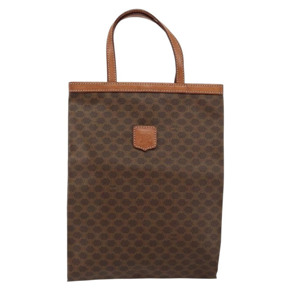 CELINE Macadam Canvas Tote Bag PVC Brown Auth 152082