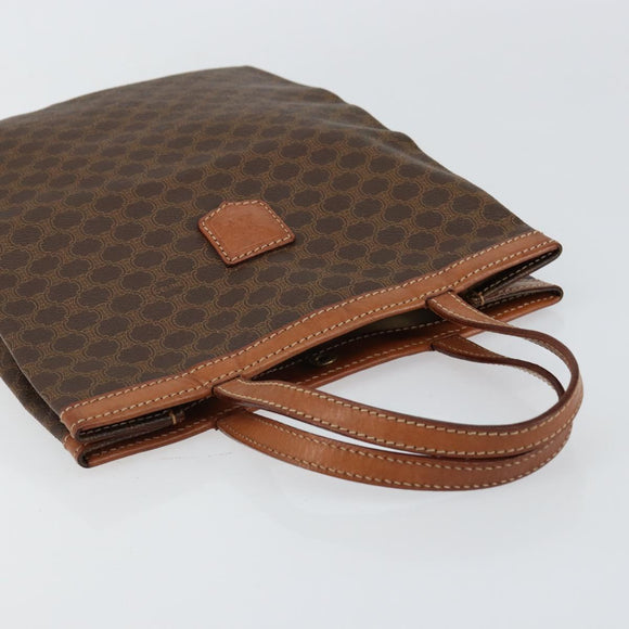 CELINE Macadam Canvas Tote Bag PVC Brown Auth 152082