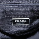 PRADA Shoulder Bag Nylon Black Silver Auth 152083-21