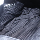 PRADA Shoulder Bag Nylon Black Silver Auth 152083-10