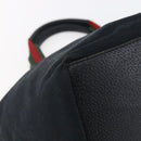 GUCCI GG Canvas Web Sherry Line Hand Bag Black Red Green 131228 Auth 152084-14