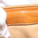 CELINE Shoulder Bag Leather Brown Gold Auth 152085-19