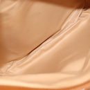 CELINE Shoulder Bag Leather Brown Gold Auth 152085-11