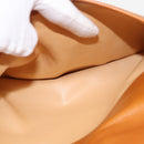 CELINE Shoulder Bag Leather Brown Gold Auth 152085-22