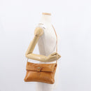 CELINE Shoulder Bag Leather Brown Gold Auth 152085-23
