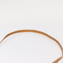 CELINE Shoulder Bag Leather Brown Gold Auth 152085-8