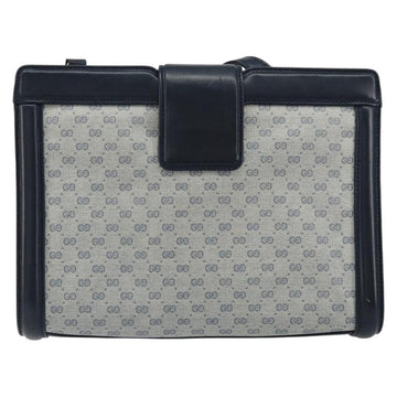 GUCCI Micro GG Supreme Shoulder Bag PVC Navy Gold 004 113 0364 Auth 152086 - 0