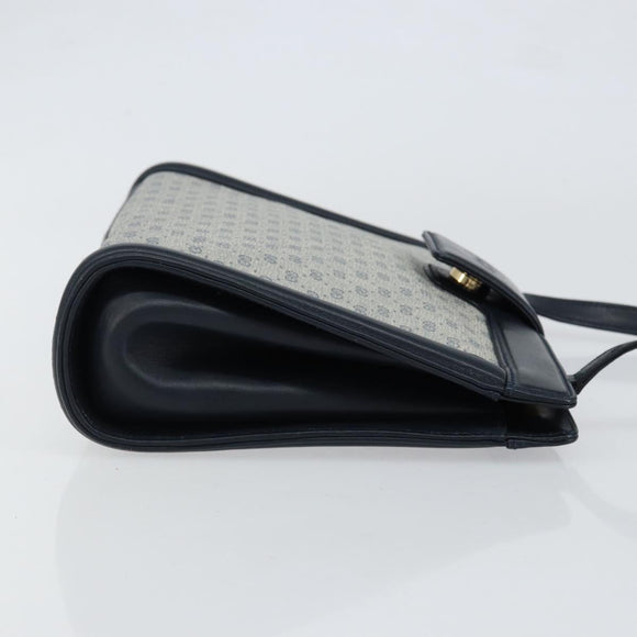 GUCCI Micro GG Supreme Shoulder Bag PVC Navy Gold 004 113 0364 Auth 152086