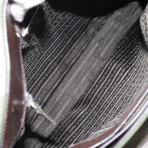 PRADA Shoulder Bag Nylon Khaki Auth 152090