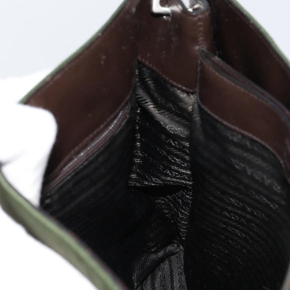 PRADA Shoulder Bag Nylon Khaki Auth 152090