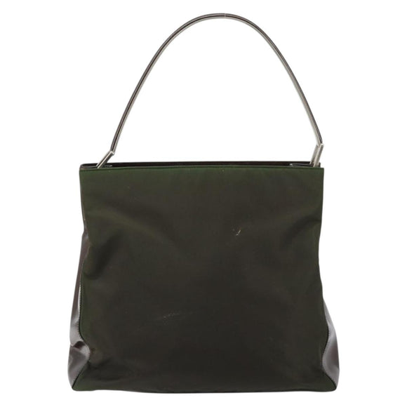 PRADA Shoulder Bag Nylon Khaki Auth 152090