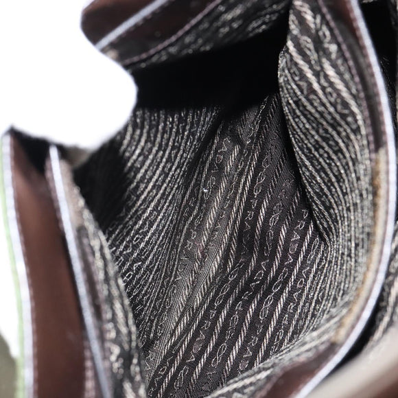 PRADA Shoulder Bag Nylon Khaki Auth 152090