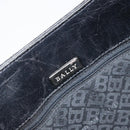 BALLY Hand Bag Leather Black Silver Auth 152095-10