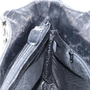 BALLY Hand Bag Leather Black Silver Auth 152095-18