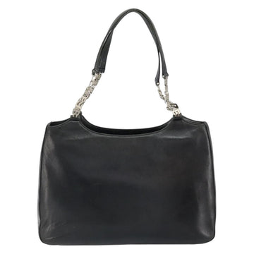 BALLY Hand Bag Leather Black Silver Auth 152095 - 0