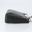 BALLY Hand Bag Leather Black Silver Auth 152095-3