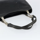 BALLY Hand Bag Leather Black Silver Auth 152095-7