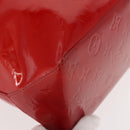 LOUIS VUITTON Monogram Vernis Reade MM Hand Bag Red Rouge M91086 LV Auth 152096-9