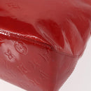 LOUIS VUITTON Monogram Vernis Reade MM Hand Bag Red Rouge M91086 LV Auth 152096-16