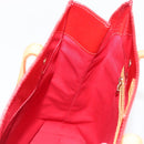 LOUIS VUITTON Monogram Vernis Reade MM Hand Bag Red Rouge M91086 LV Auth 152096-19