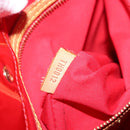 LOUIS VUITTON Monogram Vernis Reade MM Hand Bag Red Rouge M91086 LV Auth 152096-12