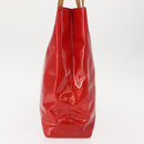 LOUIS VUITTON Monogram Vernis Reade MM Hand Bag Red Rouge M91086 LV Auth 152096-4