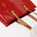 LOUIS VUITTON Monogram Vernis Reade MM Hand Bag Red Rouge M91086 LV Auth 152096-6